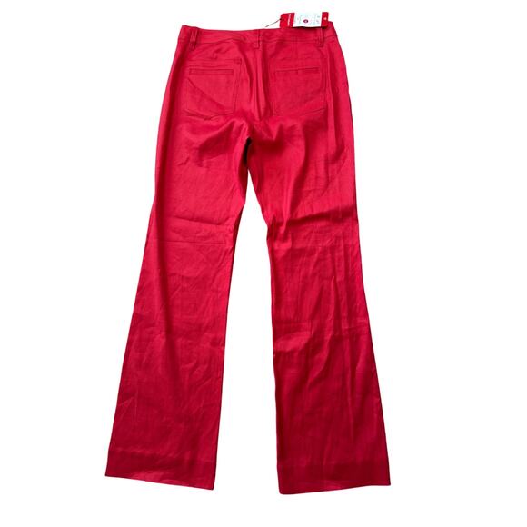 CABI Womans Jeans/Pants, Valentine Trouser, Perfect Red, 10 LONG/TALL, Linen - Picture 2 of 11